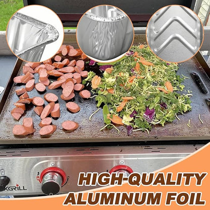 Aluminum Grease Cup Liners Replacement Part for Nexgrill Daytona 36 in./30 in. Grill Parts, Drip Pan Liners for Nexgrill Daytona 720-1057 720-1115 720-1058 720-1116 Gas Griddle Accessories, 25 Packs
