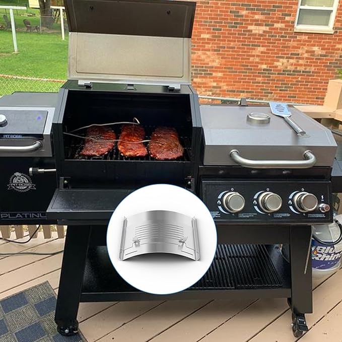 PB1285KC Flame Broiler Kit for Pit Boss Platinum KC Combo and Charleston 1020 Combo Series Pellet Grills, Heat Diffuser Replacement Parts for PB1020NX, Includes Main Plate and Slide Cover