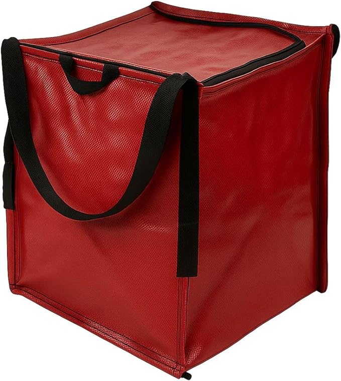 DURASACK 22-Gallon Zipper Top Heavy Duty Storage Tote Bags, Single, Red | Rugged Woven Polypropylene Moving Bag, Reusable Self-Standing Design, Holds up to 500 Pounds