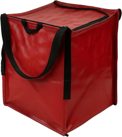 DURASACK 22-Gallon Zipper Top Heavy Duty Storage Tote Bags, Single, Red | Rugged Woven Polypropylene Moving Bag, Reusable Self-Standing Design, Holds up to 500 Pounds