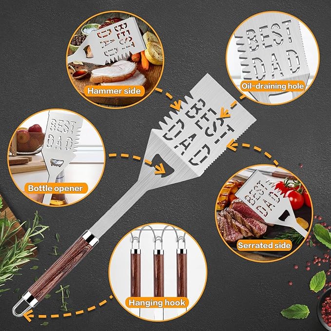 Dad Gifts from Daughter Son for Father's Day Birthday Christmas,Cool BBQ Dad Gifts Set for Outdoor Grill Barbecue,Best Gifts for Father in Law,Step Dad,First Time New Dad,Expectant Dad,Elderly Dad