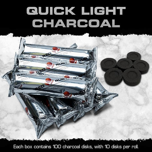Sunlight Charcoal Instant Light Coals – Incense Coal Disks – Coal Tablets – Charcoal Disks – 200 Coals – 33 mm Quick Light Briquettes – Slow Burn/Low Smoke