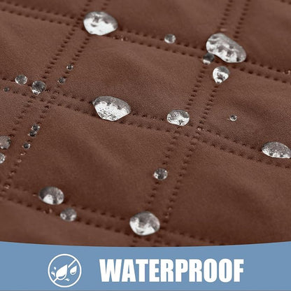 Smiry Waterproof Reversible Pet Couch Covers for Dogs | Pet Friendly, Soft Fabric, Washable Sofa Furniture Protector for Dogs Cat Kids, Checkered (30"x90", Brown/Chocolate)
