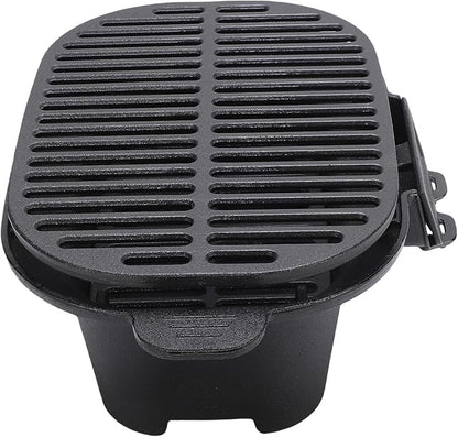 Generic Japanese Hibachi Charcoal Grill Efficient Cast Iron Cooking Stove for BBQs and Picnics, Compact and Portable Outdoor Grill Stove for Backyard Camping