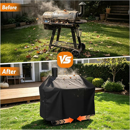 Charcoal Grills Cover for Z Grills 10002B2E Pellet Grill, Waterproof Outdoor Grill Cover BBQ Grill Cover Barbeque Grill Cover (Cover Only) - 54" L×29" W×50" H, Black