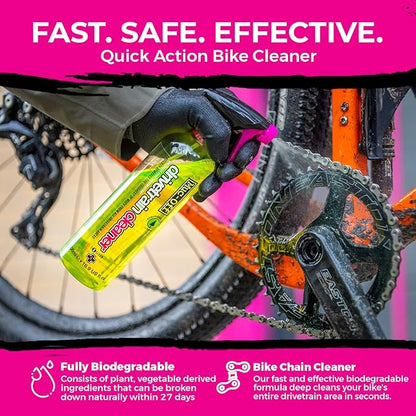 Muc-Off Bio Drivetrain Cleaner | Effective Biodegradable Bicycle Chain Cleaner and Degreaser Spray | Suitable for All Types of Bike