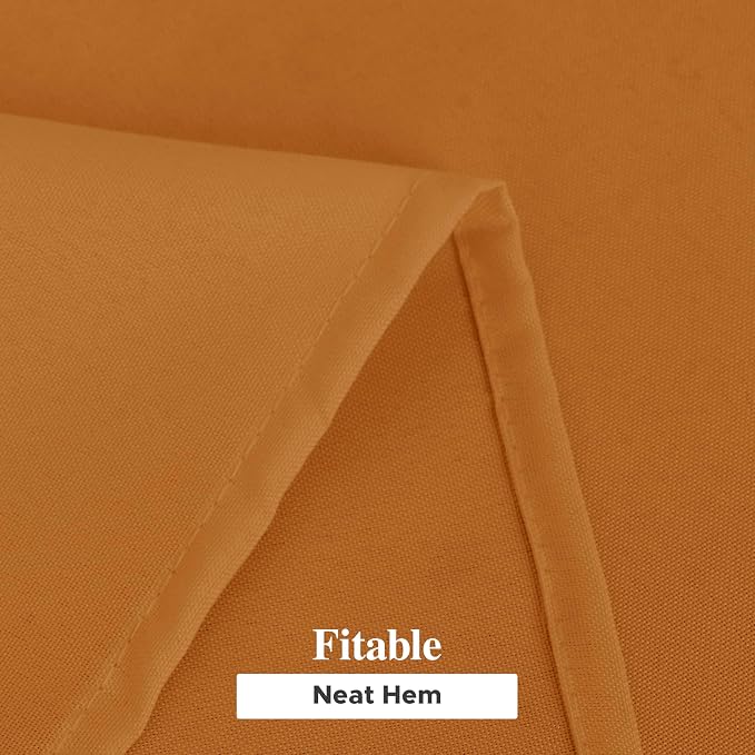 Fitable 6 Pack Rectangle Tablecloths, 70 x 108 Inch, Bronze | Wrinkle & Stain Resistant, Washable Polyester Fabric, For Wedding Party Banquet Formal Events Fall Thanksgiving Harvest