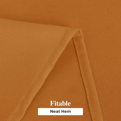 Fitable 6 Pack Rectangle Tablecloths, 70 x 108 Inch, Bronze | Wrinkle & Stain Resistant, Washable Polyester Fabric, For Wedding Party Banquet Formal Events Fall Thanksgiving Harvest