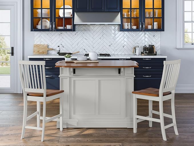 homestyles Americana Off-White Kitchen Island