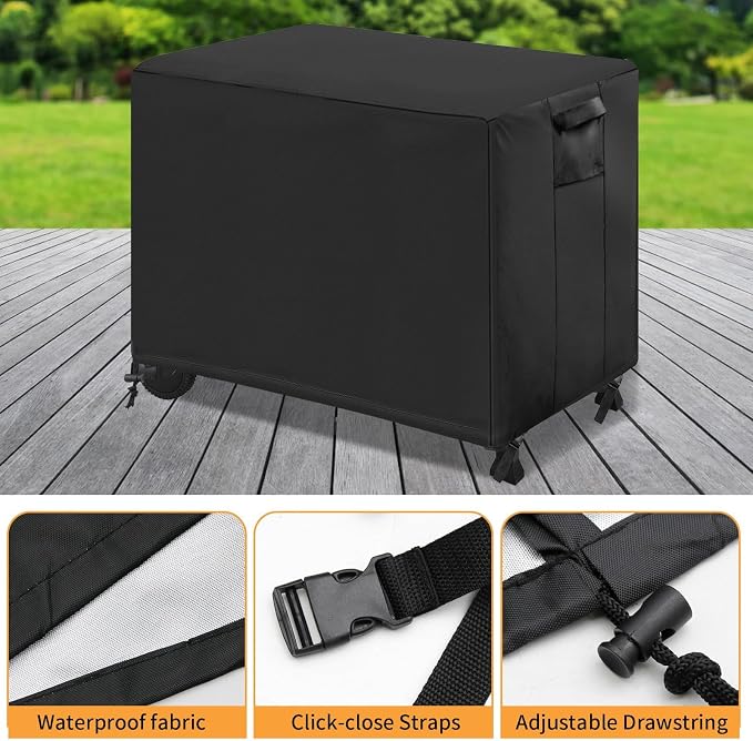 EATAKWARD 60'' X 24'' X 35'' 420D Waterproof Outdoor Prep Table Cover, Oxford fabric BBQ Table Cover, Suitable for Grill Table, Patio Kitchen Prep, Work Table, Workbench, Dining Cart