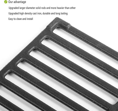7637 Grill Grates for Weber Spirit E210,17.5 Inch Grill Parts for Weber Spirit E210 , E220 ,S210 ,S220 ,S215 with Front Control,Cast Iron Replacement Parts for Weber Spirit 200 & GS4 Spirit II E210