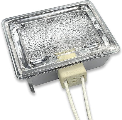 J&V bedebur Oven Lighting Assembly with High Temperatur Materials for BBQ Grill, Oven Light Bulb Replacement, Halogen Bulb 120V 40W