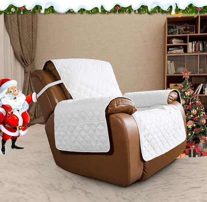 Easy-Going Reversible Couch Cover, Oversized Recliner, White/White | Machine Washable Slipcover For Dogs, Water Resistant Furniture Mat For Living Room, Non-Slip Sofa Cover, Pet Friendly