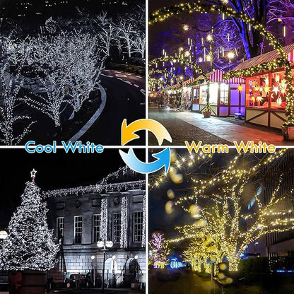 66FT 200 LED Fairy Lights with Remote, Plug in Twinkle Light Outdoor Indoor | Warm White to Cool White, 10 Modes, Timer, Dimmable, Memory, Waterproof Color Changing String Lights for Christmas Decoration