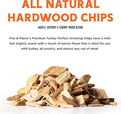 Fire & Flavor Premium All Natural Hardwood Smoking Chips, 2-Pack, 2 Pounds, Mesquite