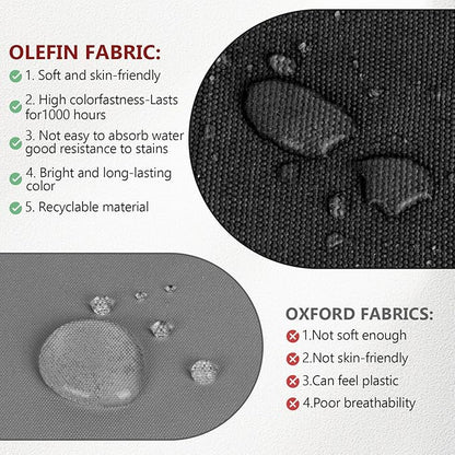 80 x 26 x 4 Inch Olefin Chaise Lounge Cushions, Lounge Chair Cushions with Headrest for Outdoor Furniture - Weather and Fade Resistant Patio Replacement Furniture Lounge Chair Cushion