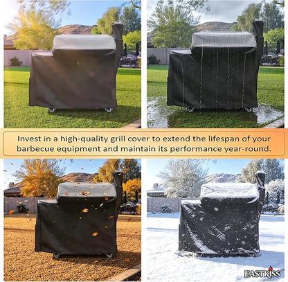 Grill Cover for Recteq Flagship 1600,Rec Tec 1600 Wood Pellet Grill - Heavy Duty Waterproof Fade Resistant Pellet Grill Cover with Locking Drawstring for Rectec Flagship 1600 Grill Accessories