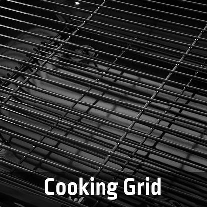 17.5 Inch Charcoal Grill with Wheels and Adjustable Dampers