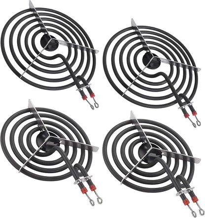 2026 Upgraded MP22YA Electric Range Burner Element 2 pcs MP15YA 6" and 2 pcs MP21YA 8" 4 Pack Unit Set Stove Burners Replacement for Whirlp00l Hard-wick Ken-more Ma-tag Electric Range Stove by Romalon