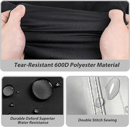 Outdoor Single Burner Stove Cover Fit for Flame King Heavy Duty 200K BTU, for GASONE, 600D Heavy Duty Water Resistant Cover,for All Single Propane Burner- 17.5" L x 17.5" W x 11" H,Black