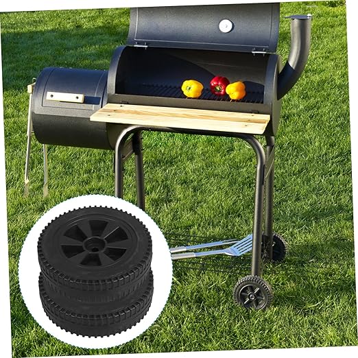 POPETPOP 2pcs BBQ Grill Caster Wheels Replacement Parts for Grill Cart Swivel Casters