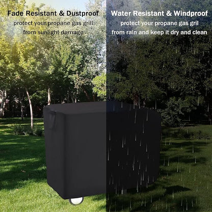 Flat Top Grill Cover Compatible with Royal Goumet 2 Burner Griddle, 38 Inches Waterproof Propane Griddle Cover for Outdoor Grill Cart Table-38 x 24 x 33.8 Inch