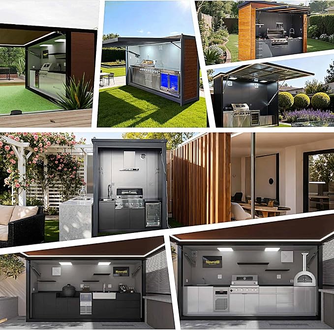 Outdoor Kitchen Island Set, 304 Stainless Steel BBQ Grill Station with Refrigerator, Sink, Side Burner, Bar Counter & Pergola, Modular Outdoor Kitchen Pod for Backyard Patio Entertainment