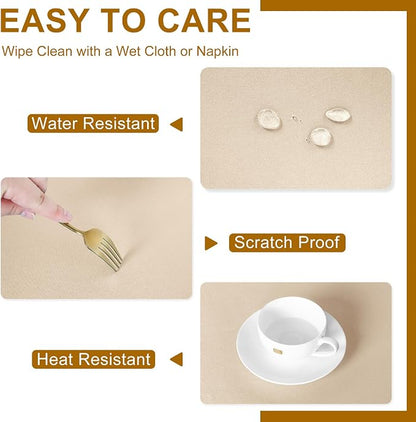 DWCN Square Tablecloth - 30 x 30 Inch - Waterproof Stain and Wrinkle Resistant Washable Table Cloth, Decorative Fabric Table Cover for Kitchen Dining Room Party and Outdoor Use, Beige