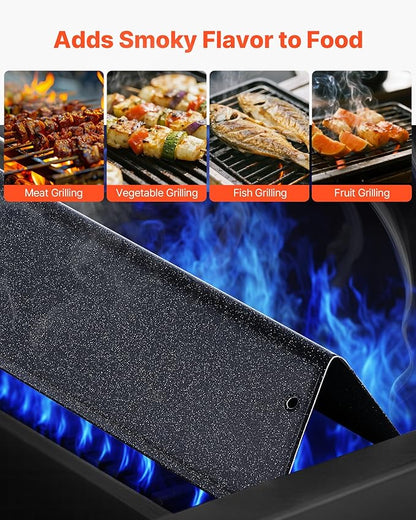 VEVOR Flavorizer Bars, 15 in Grill Replacement Part, for Weber Spirit I & II 200 Series Grills, Including Spirit ll E-210, ll E-220, ll S-210, E-210, S-210, Porcelain-enameled Steel Heat Plate, 3 Pack
