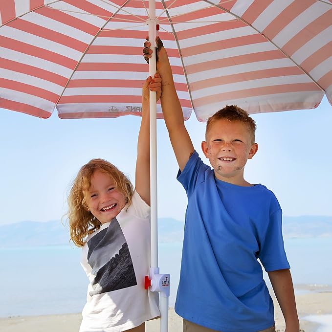 BANZ Cabana Beach Umbrella UPF 50 - UV Protection Foil-Lined Portable | UPF 50+ UV protection, Quick-dry fabric, Comfortable stretch fit