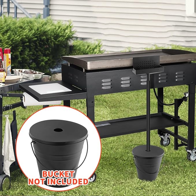 Rear Grease Drainage System for Blackstone, Grease Gate for Blackstone Grease Cup Upgraded Two mounting Options Blackstone Accessories