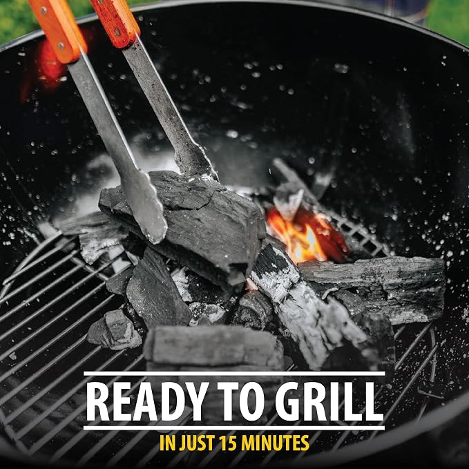 FOGO Brazilian Blend Hardwood Lump Charcoal, Natural, Large Sized Lump Charcoal for Grilling and Smoking, Restaurant Quality, 17.6 Pound Bag, 2-Pack