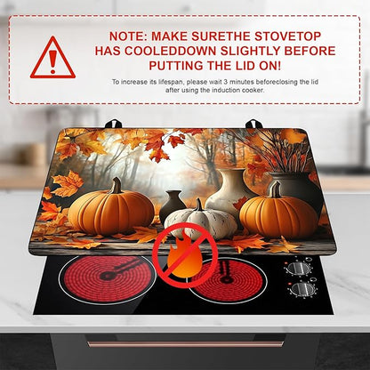Pumpkin Stove Top Cover for Home Decoration Kitchen Pad Non-Stick Washable Cooktop Covers Countertop Protector Keep Stove Clean 28"x20"