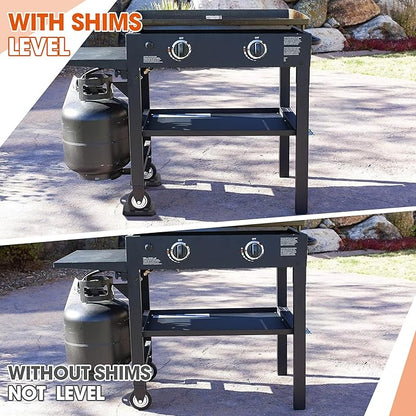 4 PCs 1/4'' Griddle Leveling Shims Kit Compatible with Blackstone Griddle, Rubber Grill Levelers Outdoor for Most Grills, Keep Flat Top Grill in Level, Patent Pending