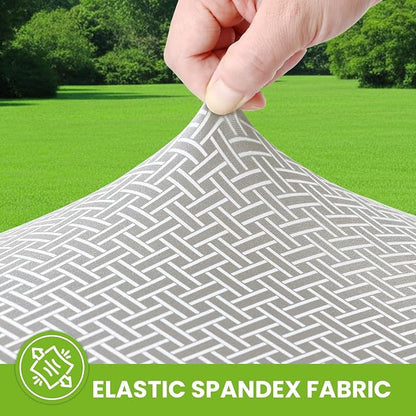 Smiry Spandex Fitted Tablecloth for 6 Foot Rectangle Tables, Washable Picnic Table Cover with Elastic, Stretch Reusable Table Cloth for Outdoor, Camping, Dining & Kitchen (Woven, 30"x72")