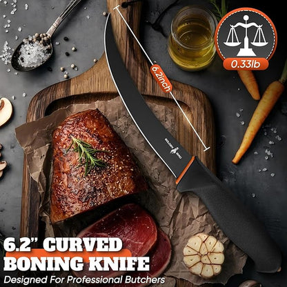 Golden Bird Boning Knife 6 Inch, Meat Trimming Knife with Non-Slip Handle, Flexible Butcher Knives with German Stainless Steel, Gift for Men