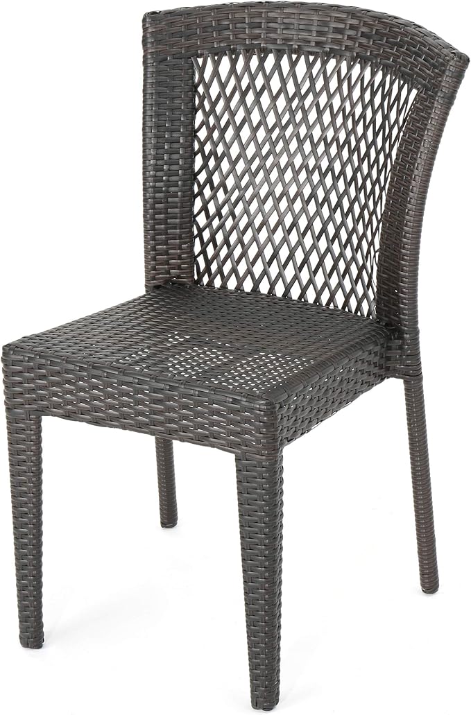 Christopher Knight Home Watkins Outdoor Wicker Dining Set, 5-Pcs Set, Multibrown
