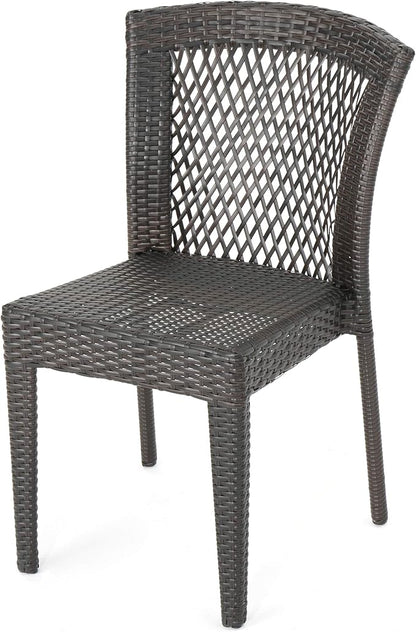 Christopher Knight Home Watkins Outdoor Wicker Dining Set, 5-Pcs Set, Multibrown