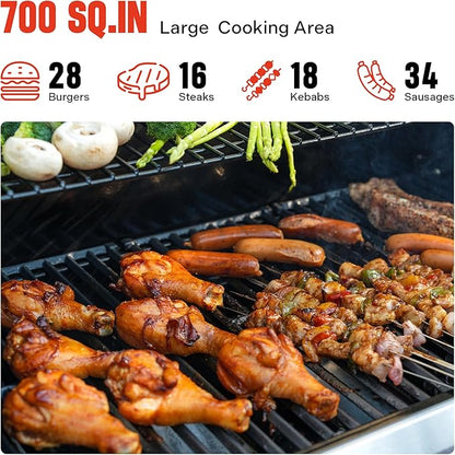 Monument Grills Larger 4-Burner Propane Gas Grills Stainless Steel Cabinet Style with Infrared Side Sear & Side Burners with Stainless Steel Cooking Grids(2 Items)