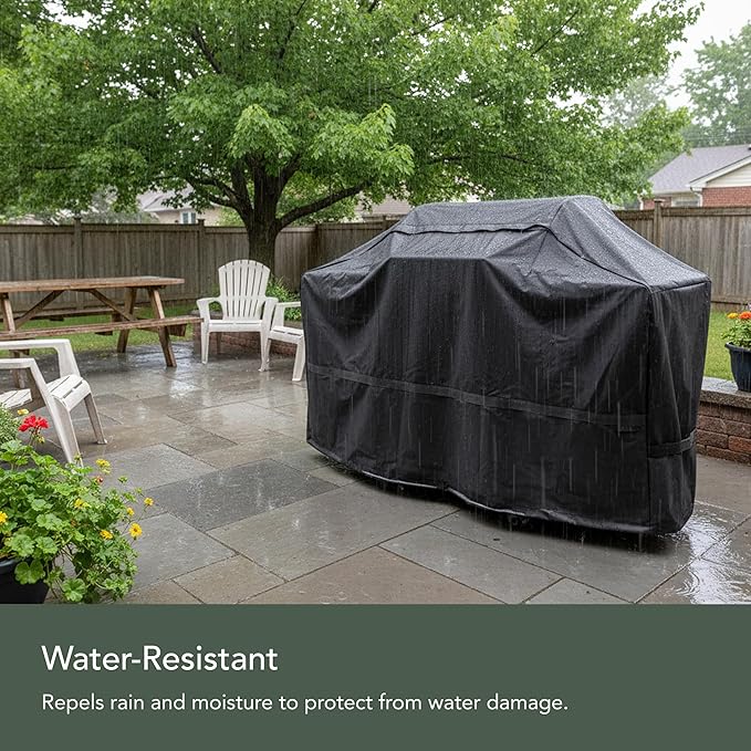 Covermates Prestige Island Grill Cover - Heavy-Duty All-Weather Outdoor BBQ Cover with Mesh Vents, Water-Resistant 900D Polyester Protection for Large Island Grills, 98 Inch, Black