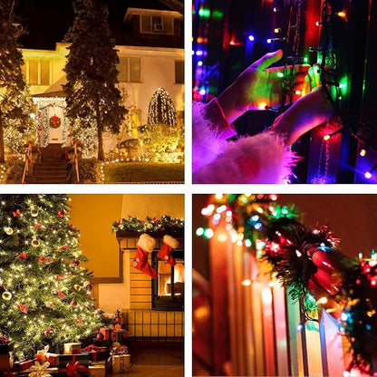 170ft 500 LED Christmas Lights, 3 in 1 Color Changing Christms Tree Lights | 11 Modes and Remote for Outdoor Indoor Decor Christms Light(Warm White & Multicolor & Combination) (170FT)