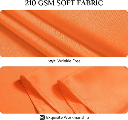 Softalker Rectangle Tablecloth, Waterproof Table Cloths Wrinkle Free Fabric Washable Polyester Table Cover for Dining Tables Party Outdoor Camping Parties Buffet Wedding - 90 x 156 inch,Orange