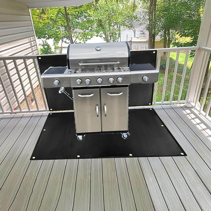 4' X 7' Extra Large Heat Shield for The Grill, Fireproof Heat Shield for Grill,Protecting Deck Railing Wall from Grill Heat and Oil Stain,Prevent Fence and Wall from Being Blackened by BBQ Smoke