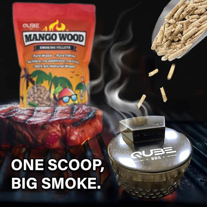 Taiwanese Mango Wood Smoking Pellets | Sweet Tropical BBQ Smoke | Use Less, Taste More | 100% Natural Hardwood for All Grills & Smokers | 2lb Bag