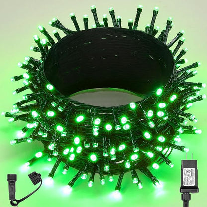 WBao Christmas Lights Indoor Outdoor 300LED 108ft, Super Bright LED Christmas String Lights with UL Certified, 8 Light Modes, Timer, Connectable & Waterproof for Trees, Patio, Xmas Party Decor, Green