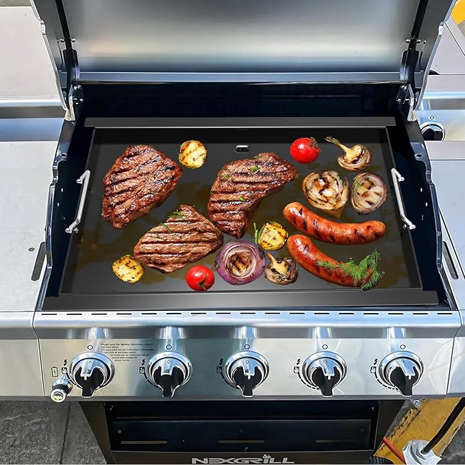 Griddle Insert for Nexgrill 4 Burner 720-0783W 720-0830H 720-0830X 720-0888S Parts, Flat Top Griddle Plate for Royal Gourmet GA5401T & Nexgrill 5 Burner 720-0888 720-0888N Grill Parts, Carbon Steel