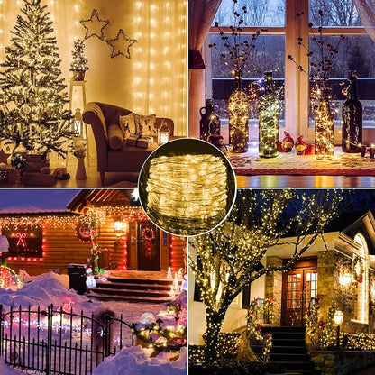 OMIKA LED String Lights Indoor Fairy Light Multi Color Changing, Waterproof Firefly Lights with Remote for Indoor, Bedroom, Wedding, Outdoor Christmas Decor (40 ft 120 LEDs USB & Battery Powered)