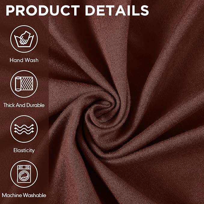 Peryiter 3 Pcs Couch and Loveseat Sofa Covers,Coffee Brown,Milk Silk | Armchair Covers for Living Room, Sofa Cushion Slipcover, Furniture Protector, Polyester and Spandex, Washable