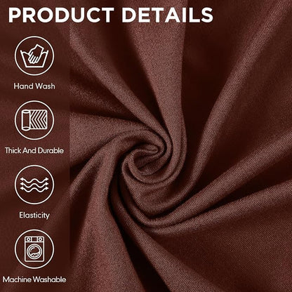 Peryiter 3 Pcs Couch and Loveseat Sofa Covers,Coffee Brown,Milk Silk | Armchair Covers for Living Room, Sofa Cushion Slipcover, Furniture Protector, Polyester and Spandex, Washable