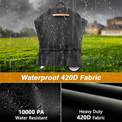 EVRBUL Grill Cover Compatible with Char-Broil Patio Bistro PRO, Waterproof Heavy Duty 420D Grill Cover, Small BBQ Cover with Air Vent Windproof Straps 33" L x 25" W x 38" H